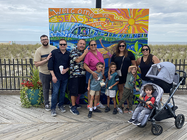 David and Andrea with Family at Seaside Heights