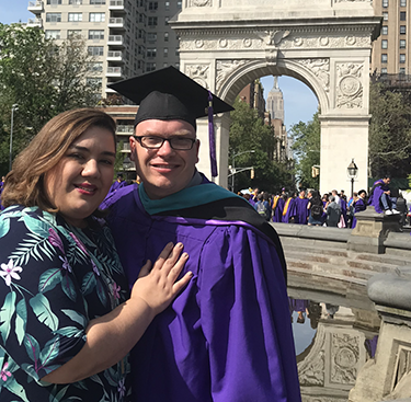 David and Andrea at Washington Square Park