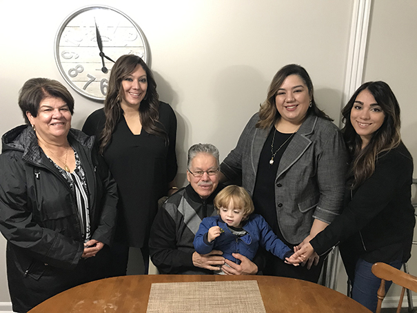 Andrea's Dad, wife and her sisters