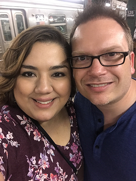 David and Andrea at Subway Platform